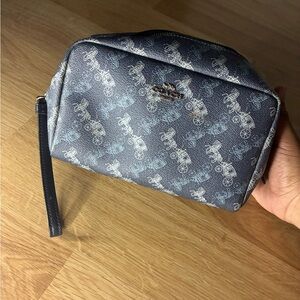 Coach Black and Gray Carriage Print Bag